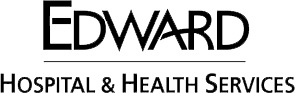 The image features a logo with text that reads  EDWARD  at the top, followed by  HOSPITAL   HEALTH SERVICES  beneath it. The logo has a stylized graphic element and appears to be a corporate or branding emblem for an organization specializing in healthcare services.